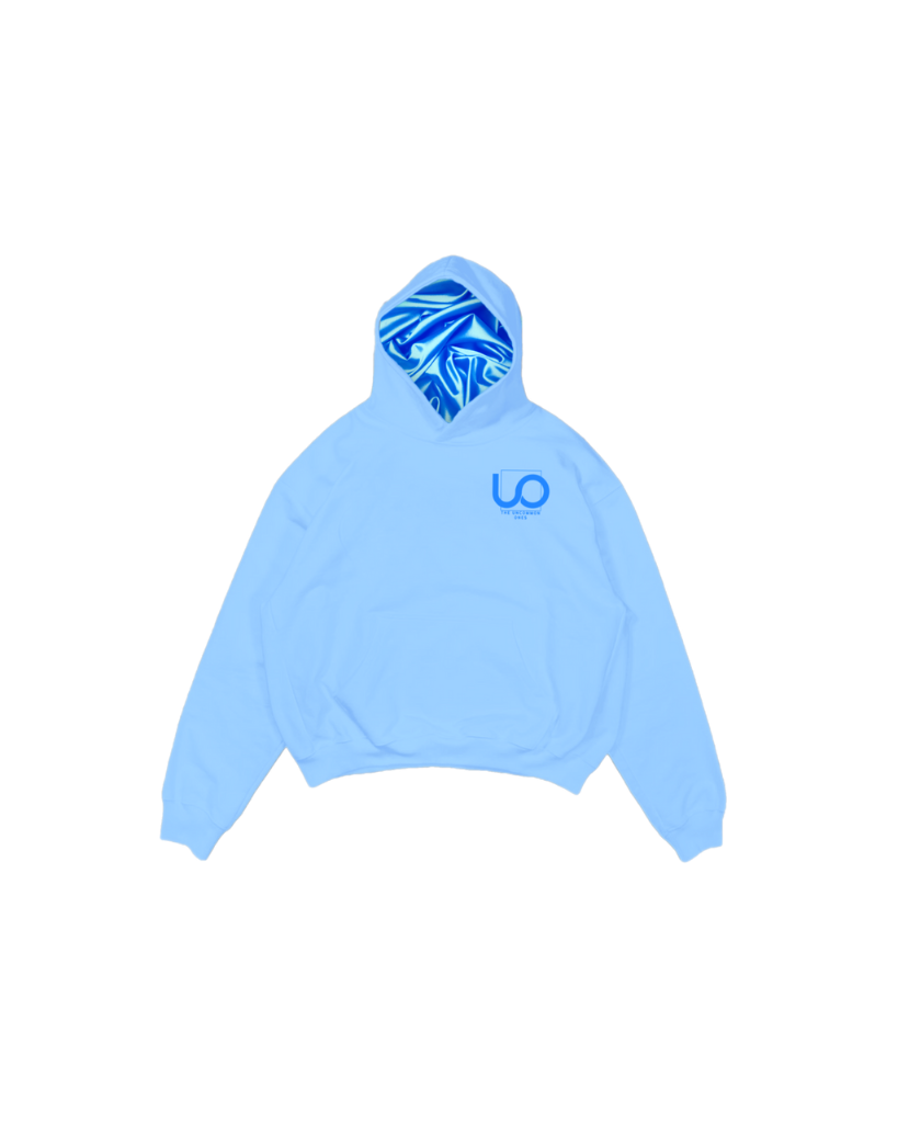 Signature Satin Lined Hoodie - Baby Blue